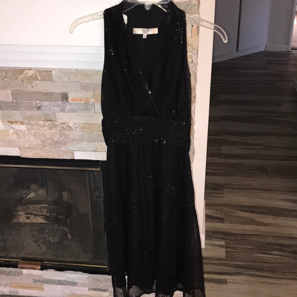 🖤EVAN PICONE SEXY BLACK SPARKLE DRESS SIZE 2 PETITE NWOT EXCELLENT CONDITION!